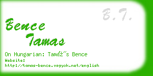 bence tamas business card